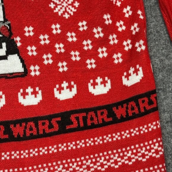 Star Wars R2-D2 Christmas Sweater Red Acrylic Large - Picture 7 of 13
